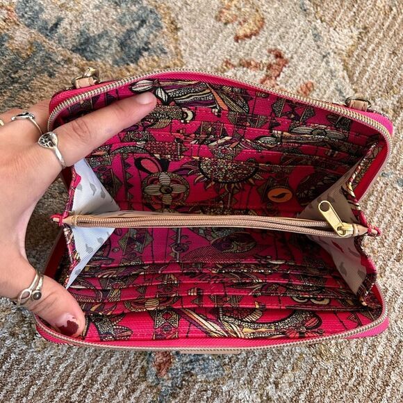 Sakroots Pink and Brown Floral Wristlet - Picture 5 of 8